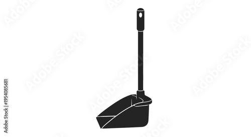 Black Dustpan and Brush Cleaning Tool.