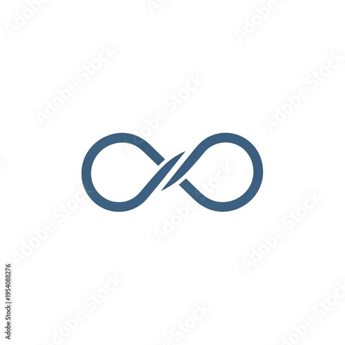 Blue Infinity Symbol Logo Design Element.