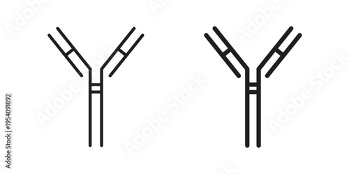 Antibody icon logo vector. Set of line icons. flat designs