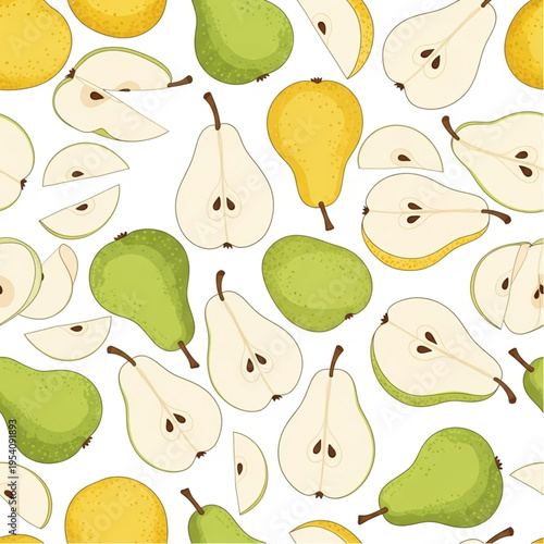 Pears in Various Stages of Ripeness.