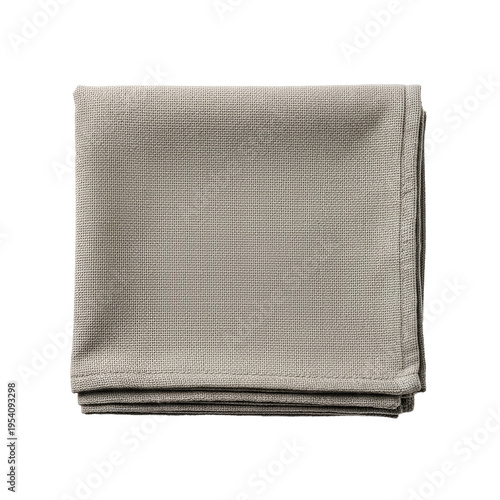 Stack of folded beige cloth napkins