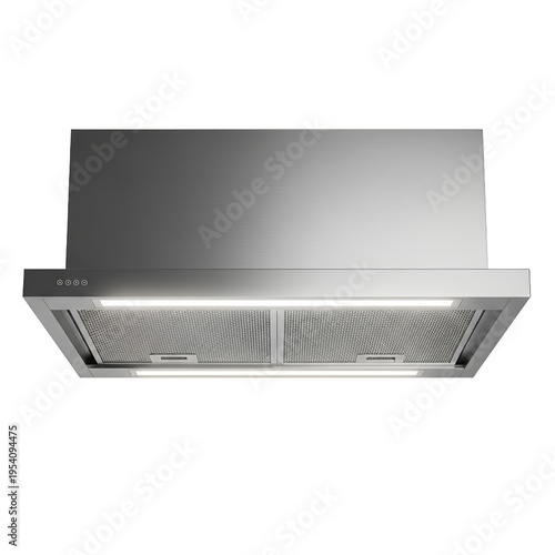 Stainless steel kitchen range hood with lighting