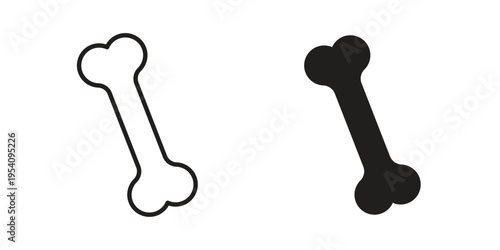 Bones icon logo vector. Set of line icons. flat designs