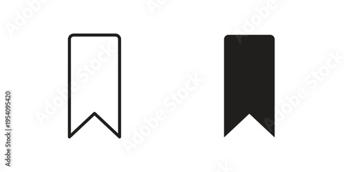 Bookmark icon logo vector. Set of line icons. flat designs