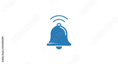 Alert Notification Icon - Blue Bell Symbol for Messaging and Updates