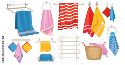 Wipe Towels Icon Set