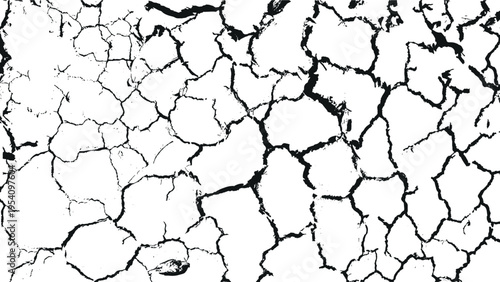 Grunge Abstract Crack Pattern Vector. grunge crack texture. Sketch crack texture. Ground cracks, breaks on land surface from earthquake. Grunge Urban Different distressed black grain texture. 