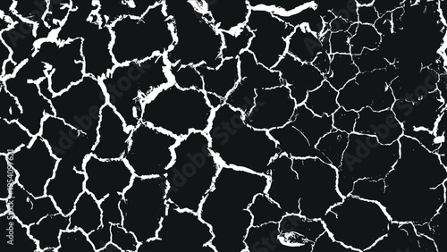 Grunge Abstract Crack Pattern Vector. grunge crack texture. Sketch crack texture. Ground cracks, breaks on land surface from earthquake. Grunge Urban Different distressed black grain texture. 