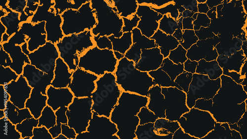 Grunge Abstract Crack Pattern Vector. grunge crack texture. Sketch crack texture. Ground cracks, breaks on land surface from earthquake. Grunge Urban Different distressed black grain texture. 