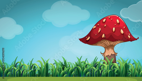 mushroom in the grass