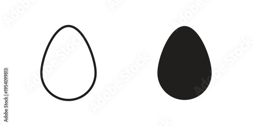 Egg icon logo vector. Set of line icons. flat designs