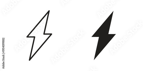 Electricity icon logo vector. Set of line icons. flat designs