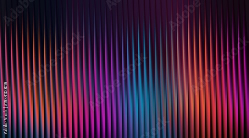 Abstract background featuring vertical lines with a vibrant gradient of purple orange and blue hues