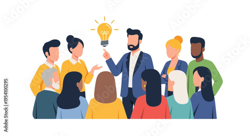 Diverse Business Team Brainstorming New Ideas for Innovation and Creative Solutions