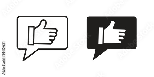 Feedback icon logo vector. Set of line icons. flat designs