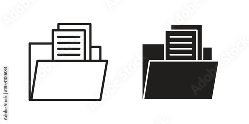 File icon logo vector. Set of line icons. flat designs