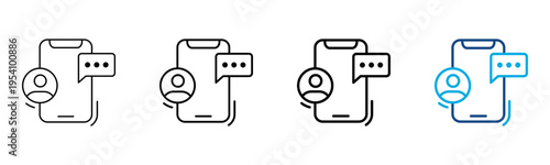 Ferent05-Smartphone Icon Different Style Outline Collection Set Vector Illustration