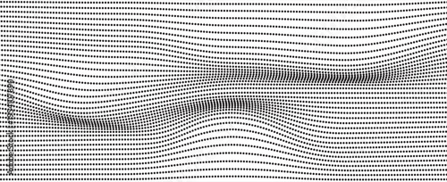 Set of halftone dots gradient pattern texture isolated on white background. Straight dotted spots using halftone circle dot raster texture.