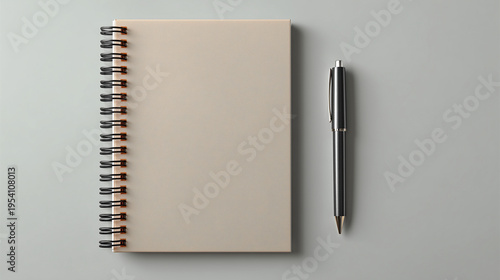 notebook, isolated object, simple minimal design, centered composition