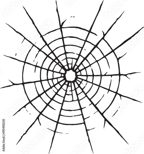 Fine dusty particle glass crack texture broken phone screen monitor realistic shatter background isolated transparent vector element