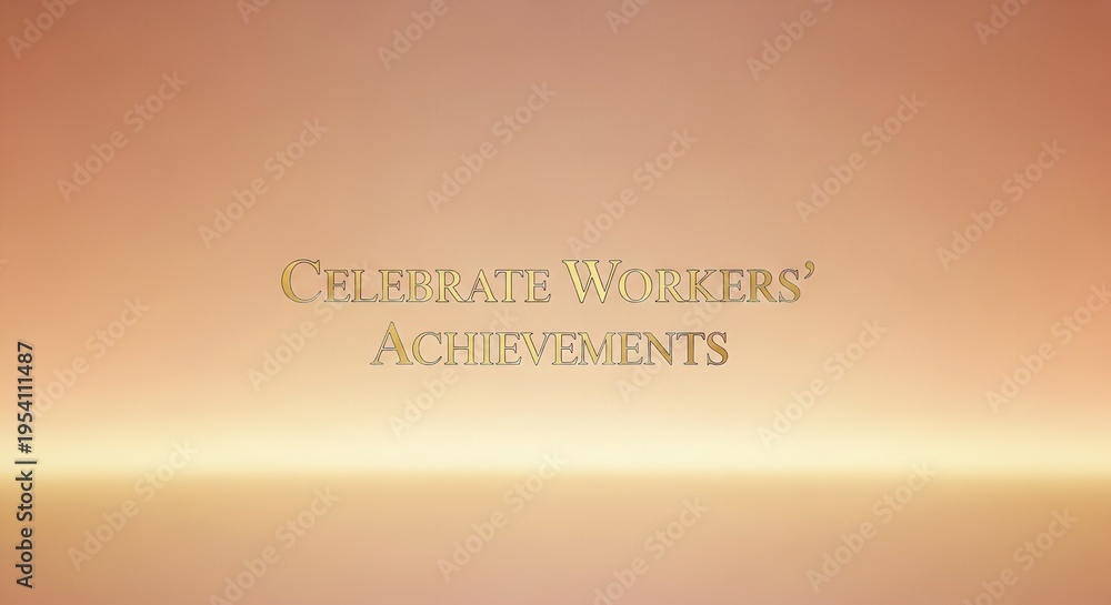 Fototapeta premium A motivational background with a message to celebrate workers' achievements in a modern and vibrant style