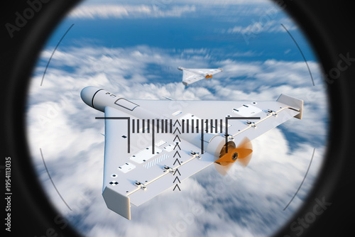 Tableau sur toile Air defense operation, UAV interception and threat neutralization