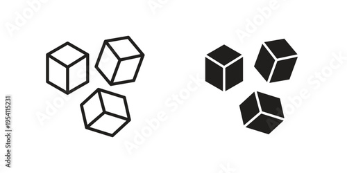 Sugar icon logo vector. Set of line icons. flat designs