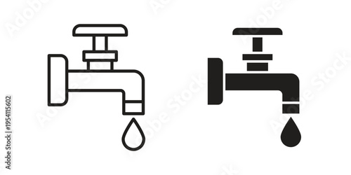 Tap icon logo vector. Set of line icons. flat designs