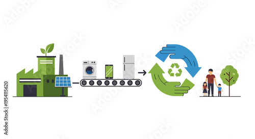 Circular Economy & Sustainable Production Cycle: Green Manufacturing, Recycling, and Responsible Consumerism for a Greener Future