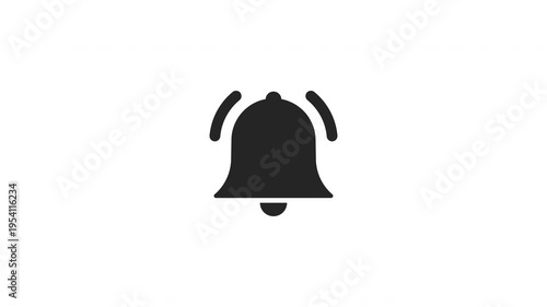 Notification alert reminder black bell ring animation icon graphic