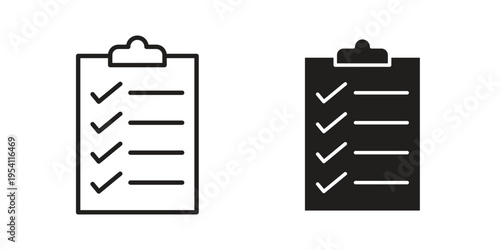 Todo list icon logo vector. Set of line icons. flat designs