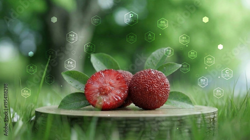 Yangmei nutrition facts Chinese bayberry Myrica rubra red fruit