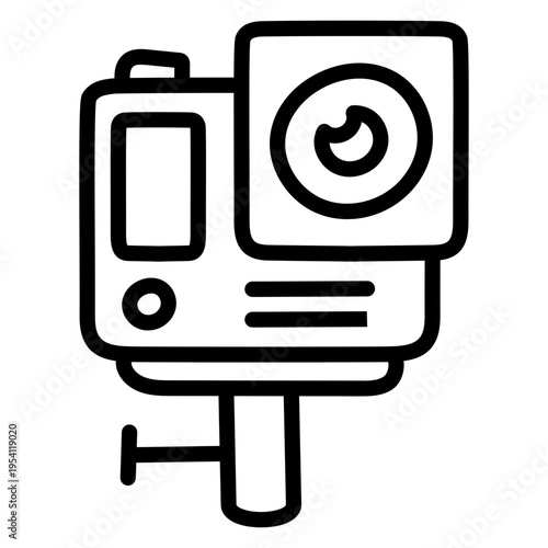 A linear  style of action camera