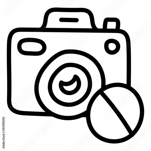 Creative style icon of no camera 