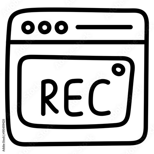 An eye catching style icon of online recording 