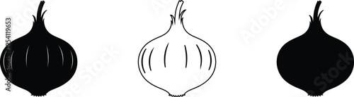 Vintage illustration of three antique light bulbs side by side