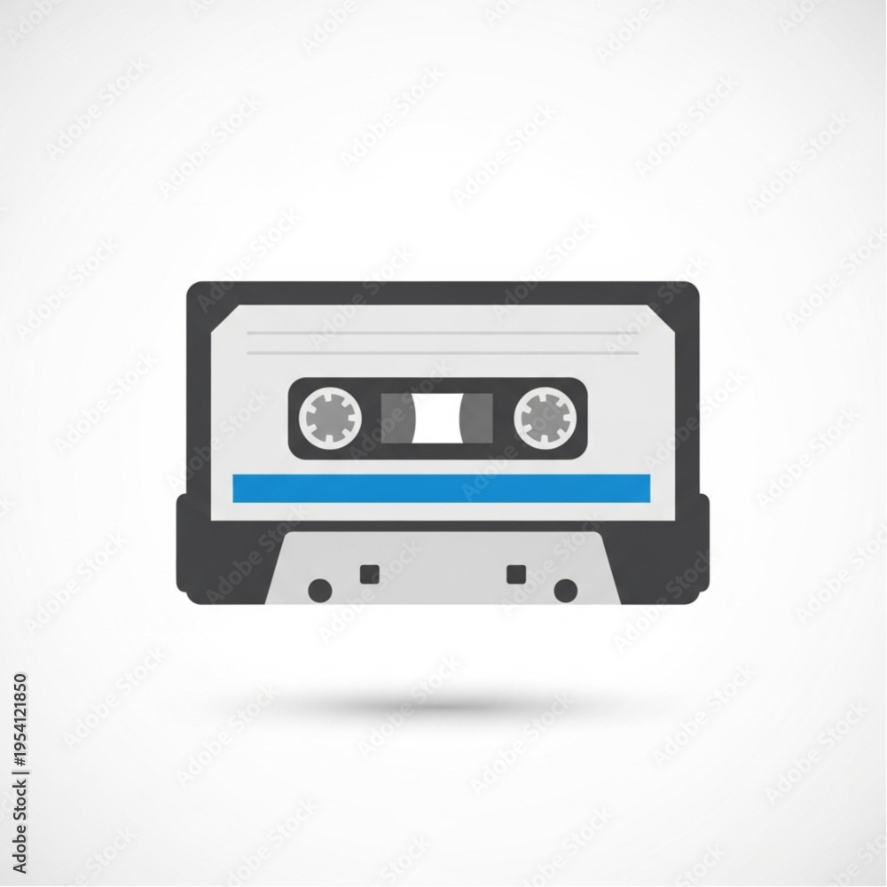 Fototapeta premium Cassette Tape Iconic Retro Music Format.