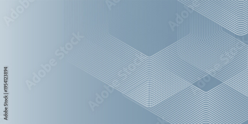 Abstract digital hexagon lines on gray white background. Geometric stripes line design. Vector illustration. EPS10 edition