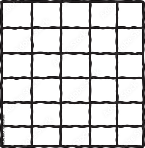 Thin simple line checkered texture hand drawn grid pattern school notebook page abstract doodle geometric background