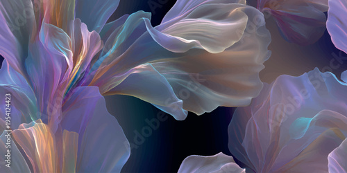 Soft iridescent silk fabric texture with seamless pattern for elegant fashion branding and textile design.