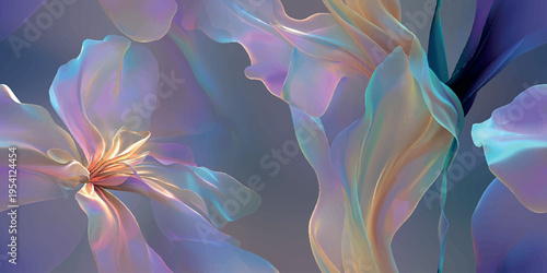 Soft iridescent silk fabric texture with seamless pattern for elegant fashion branding and textile design.