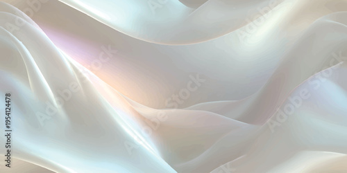 Luxury white silk texture with soft waves seamless pattern for premium branding and textile design.