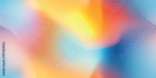 Vibrant abstract mesh blur seamless pattern with warm sunset colors for trendy branding and web design.