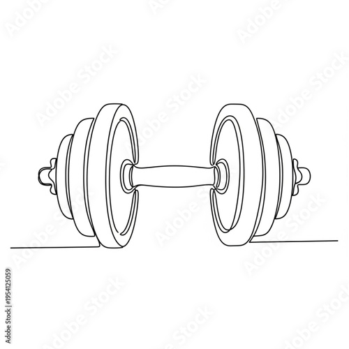 Dumbbell Weights Fitness Equipment Illustration.