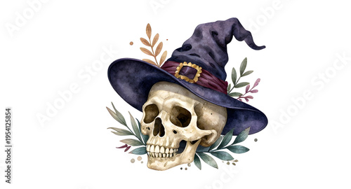 hat, witch, skull, flower, flowers, floral, halloween, spooky, horror, gothic, dark, magic, mystical, witchcraft, occult, fantasy, creepy, scary, death, bone, skeleton, witchy, enchanted, spell, potio