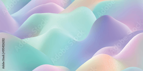 Soft blue ethereal waves seamless pattern with translucent layers for delicate branding and textile design.
