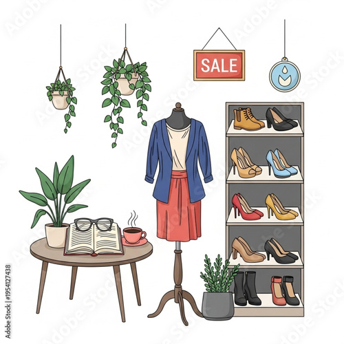 Fashion Mannequin with Clothes and Accessories.