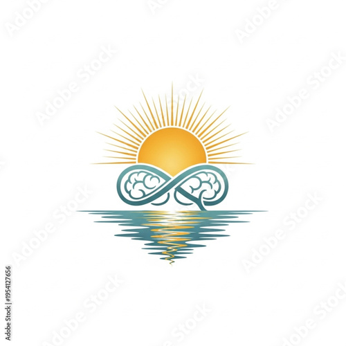 Infinity Symbol with Sun and Water.