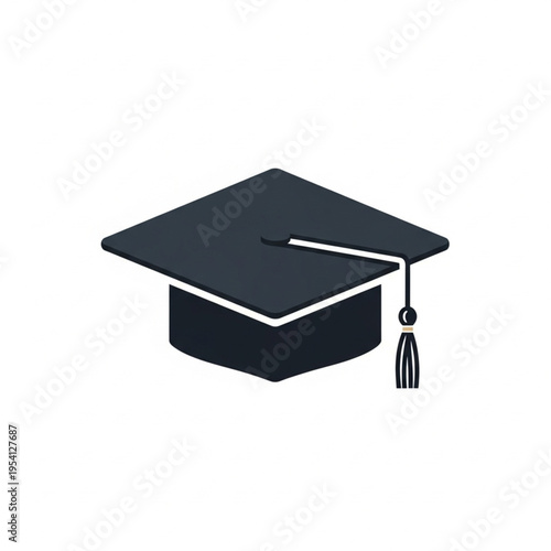 Graduation Cap with Tassel Illustration Design.