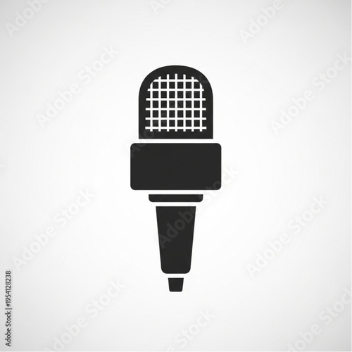 Microphone Icon Simple Design Element.